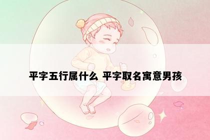 平字五行属什么 平字取名寓意男孩